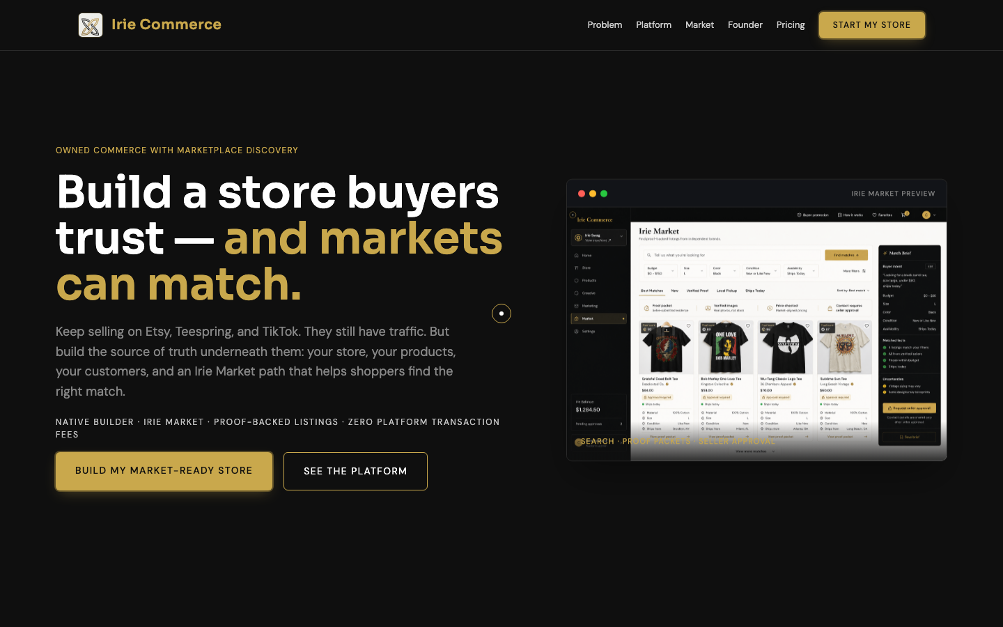 Irie Commerce ecommerce platform.